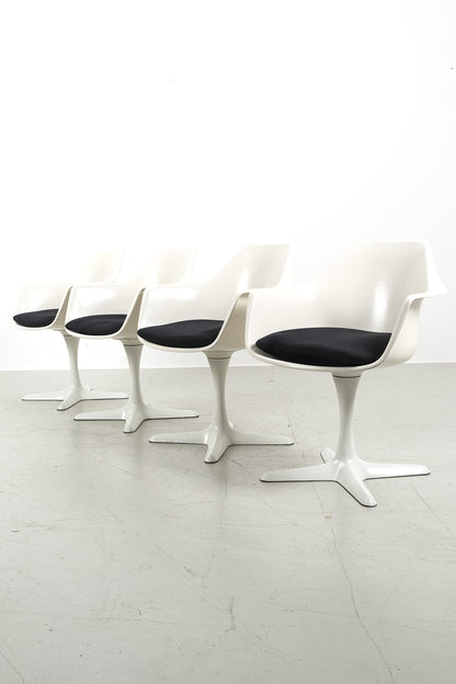 Set van 4 Draaibare Stoelen Ontworpen door Maurice Burke