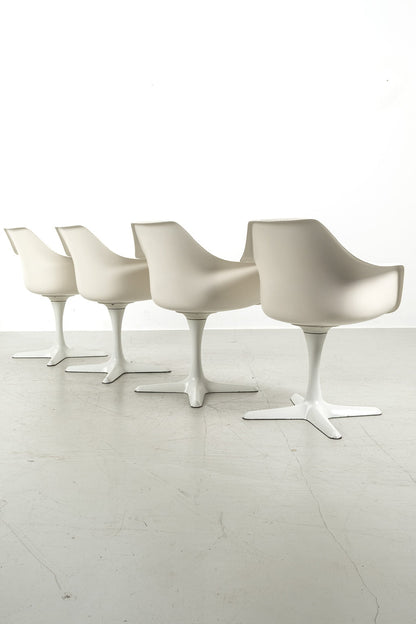 Set van 4 Draaibare Stoelen Ontworpen door Maurice Burke