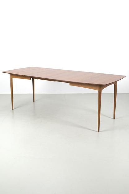 Vintage uittrektafel eiken